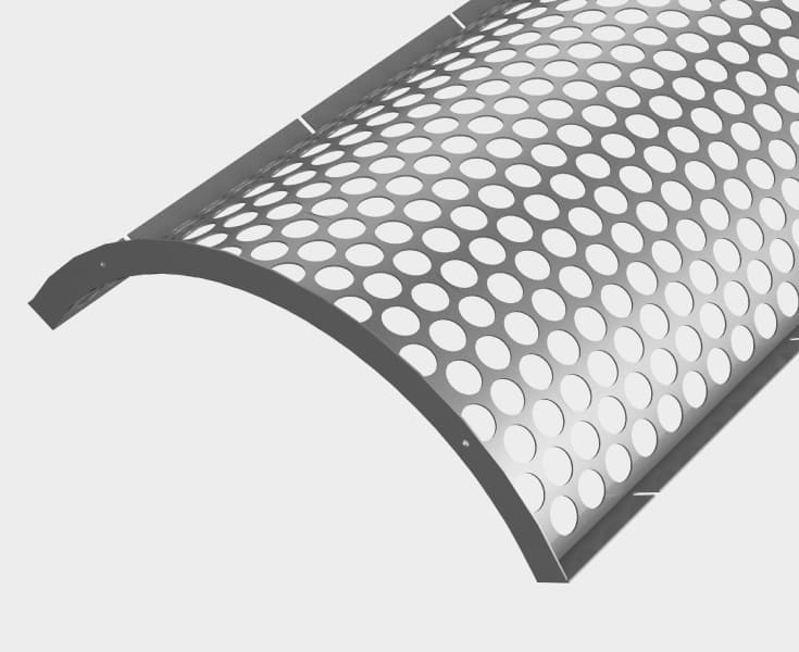 laminas perforadas cuervas, chapas perforadas